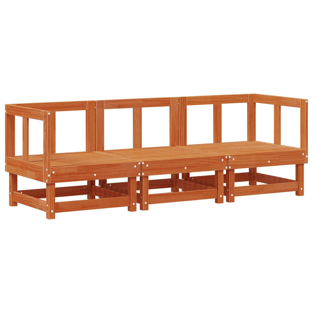 Sektionel sofa enheder Massivt fyrretræ VoksBrun