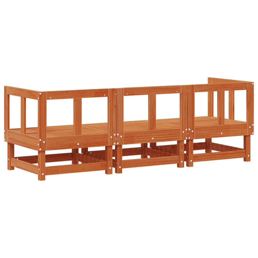 Sektionel sofa enheder Massivt fyrretræ VoksBrun