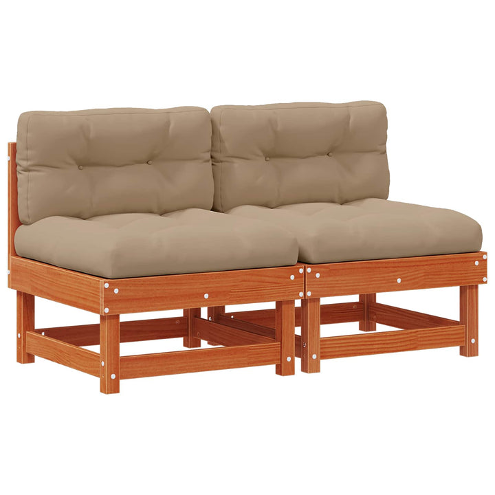 Have Mellem Sofa Massivt fyrretræ VoksBrun