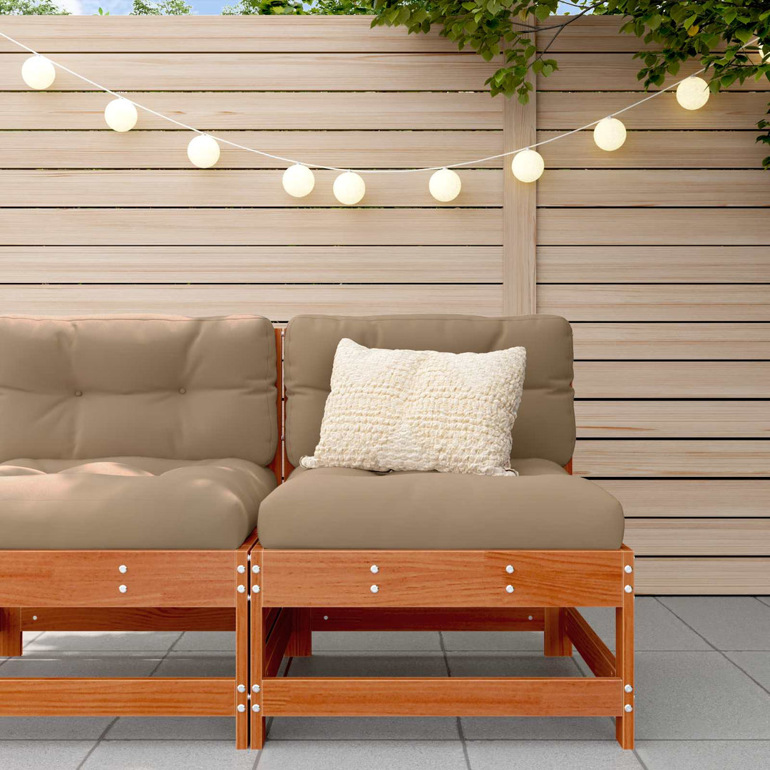 Have Mellem Sofa Massivt fyrretræ Voksbrun