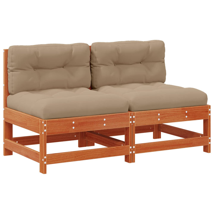 Have Mellem Sofa Massivt fyrretræ Voksbrun