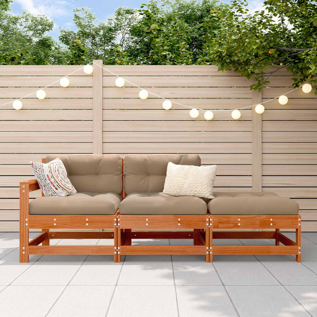 Sektionel sofa enheder med pude Voksbrun 190 x 62 x 70,5cm