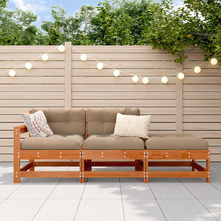 Sektionel sofa enheder med pude Voksbrun 190 x 62 x 70,5cm