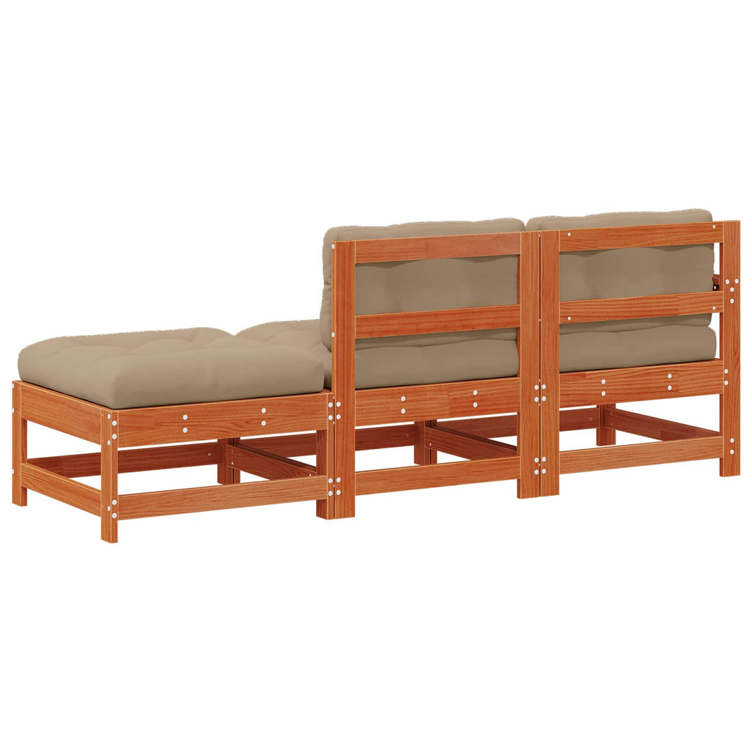 Sektionel sofa enheder med pude Voksbrun 190 x 62 x 70,5cm