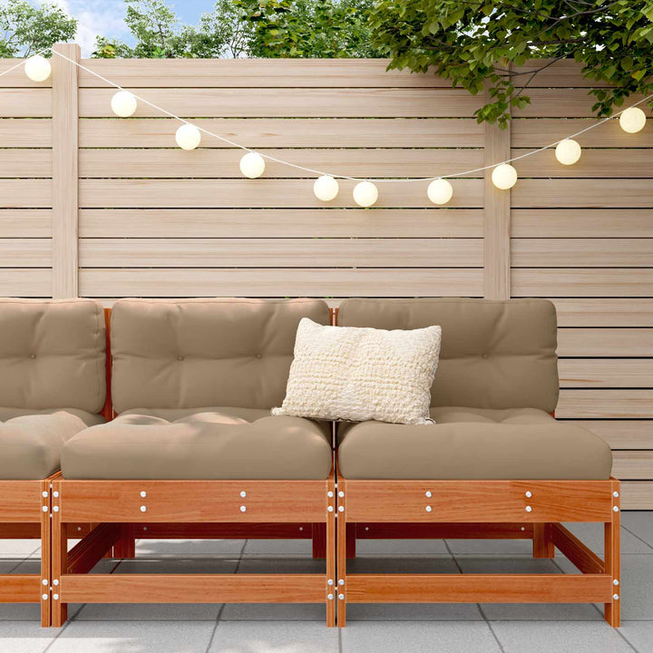 Have Mellem Sofa Massivt fyrretræ VoksBrun 124 x 62 x 70,5 cm