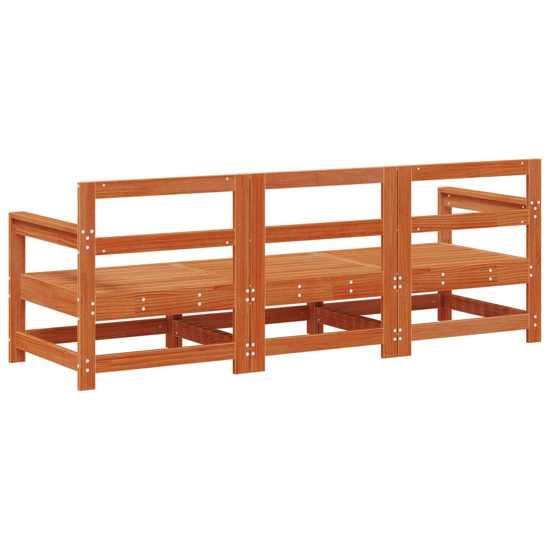Sektionel sofa enheder 3 Stk VoksBrun Massivt fyrretræ