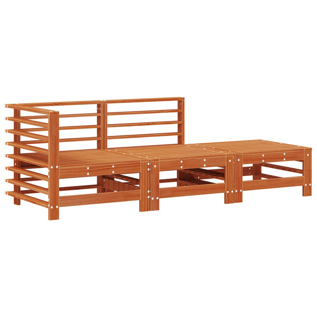 Sektionel sofa enheder 3 Stk VoksBrun Massivt fyrretræ