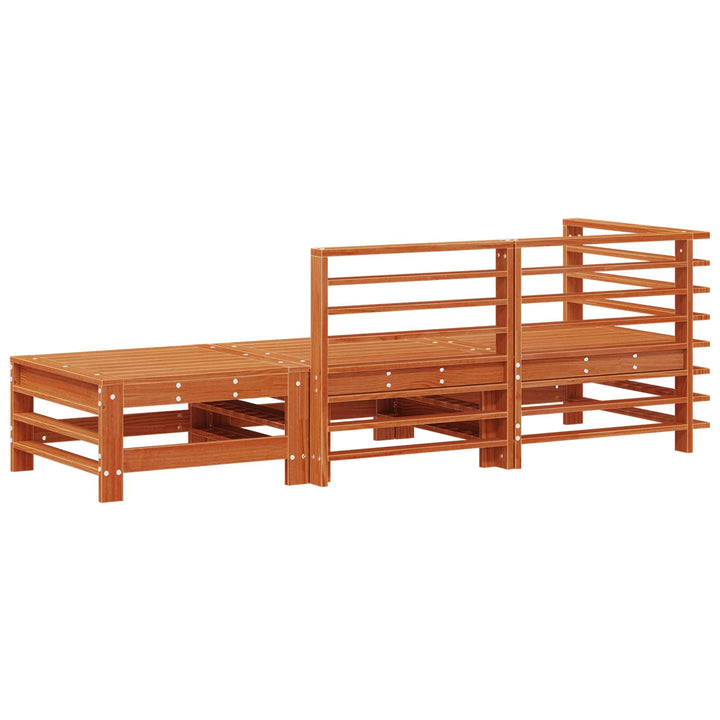 Sektionel sofa enheder 3 Stk VoksBrun Massivt fyrretræ
