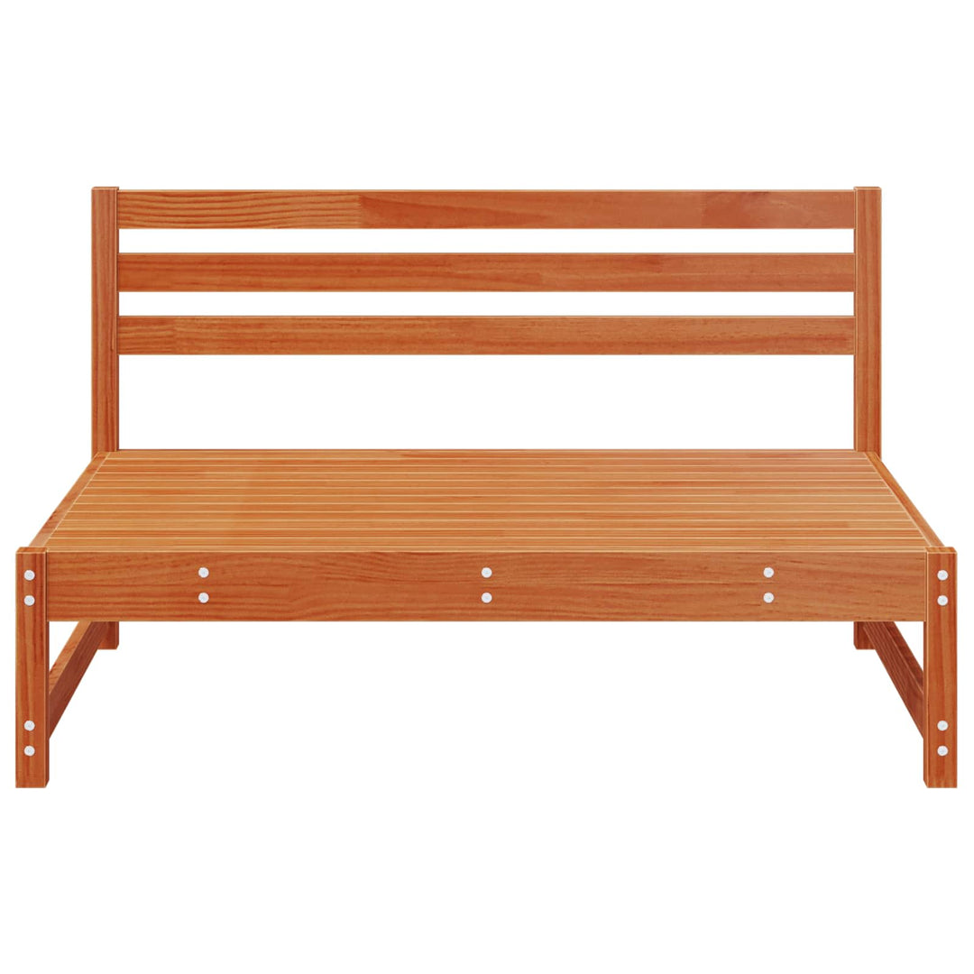 Have Mellem Sofa Massivt fyrretræ VoksBrun 240 x 84 x 70 cm