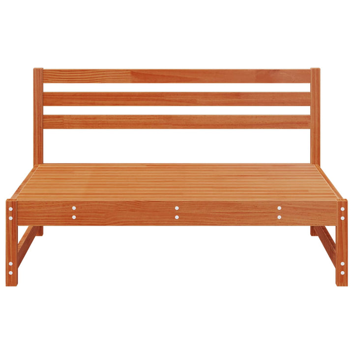 Have Mellem Sofa Massivt fyrretræ VoksBrun 240 x 84 x 70 cm