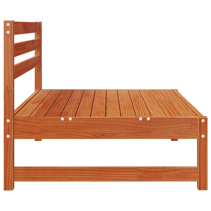 Have Mellem Sofa Massivt fyrretræ VoksBrun 240 x 84 x 70 cm