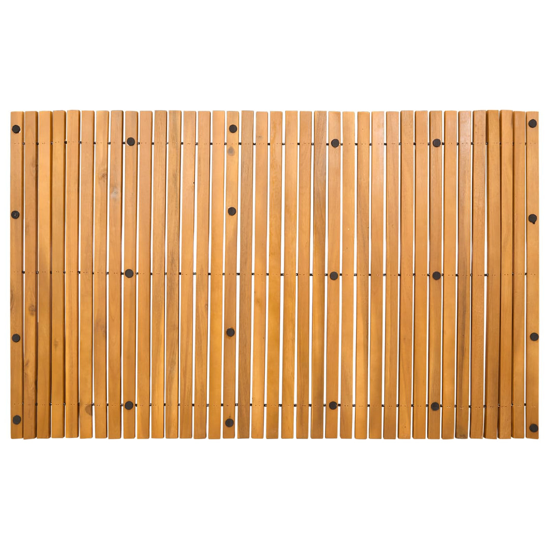 Bademåtte Brun 100 x 60 cm Massivt Akacietræ