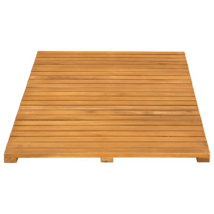 Bademåtte Ensfarvet Brun 80 x 50 cm Massivt Akacietræ