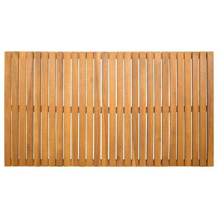 Bademåtte Ensfarvet Brun 100 x 55 cm Massivt Akacietræ