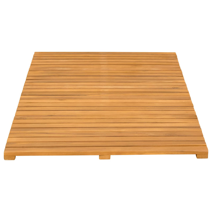 Bademåtte Ensfarvet Brun 100 x 55 cm Massivt Akacietræ