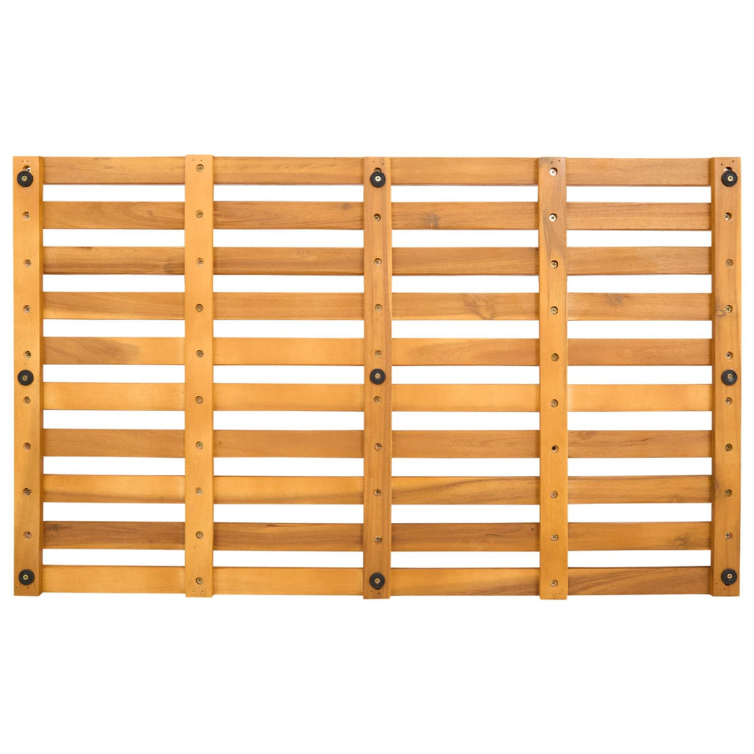 Bademåtte Ensfarvet Brun 80 x 48 x 2,5 cm Massivt Akacietræ