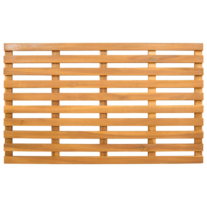 Bademåtte Ensfarvet Brun 80 x 48 x 2,5 cm Massivt Akacietræ