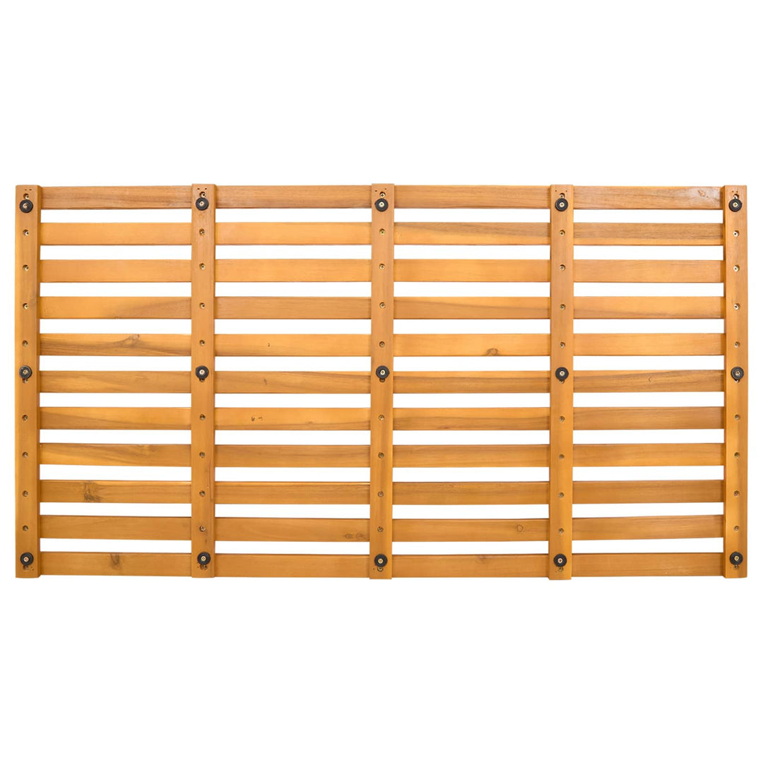 Bademåtte Ensfarvet Brun 100 x 53 x 2,5 cm Massivt Akacietræ