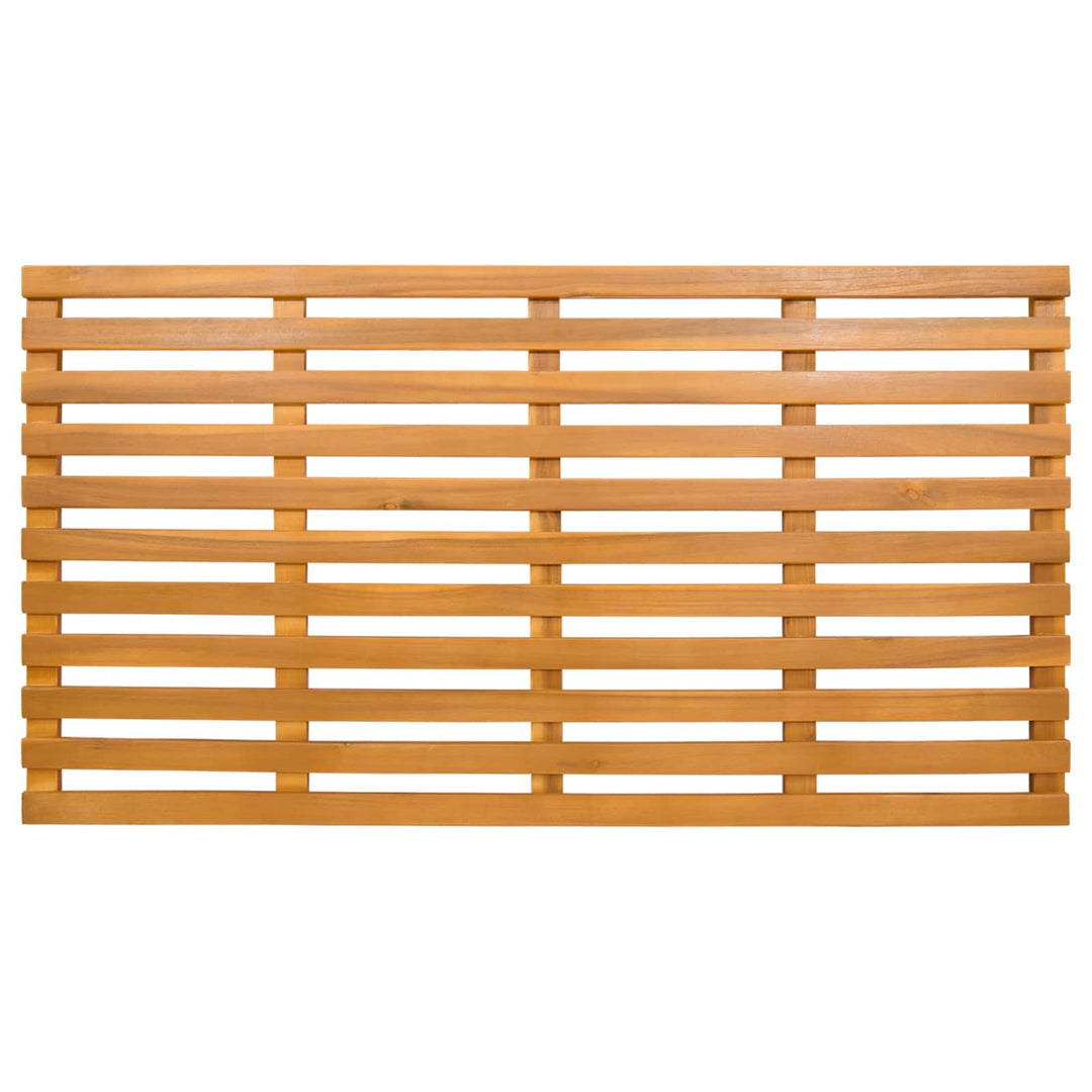 Bademåtte Ensfarvet Brun 100 x 53 x 2,5 cm Massivt Akacietræ