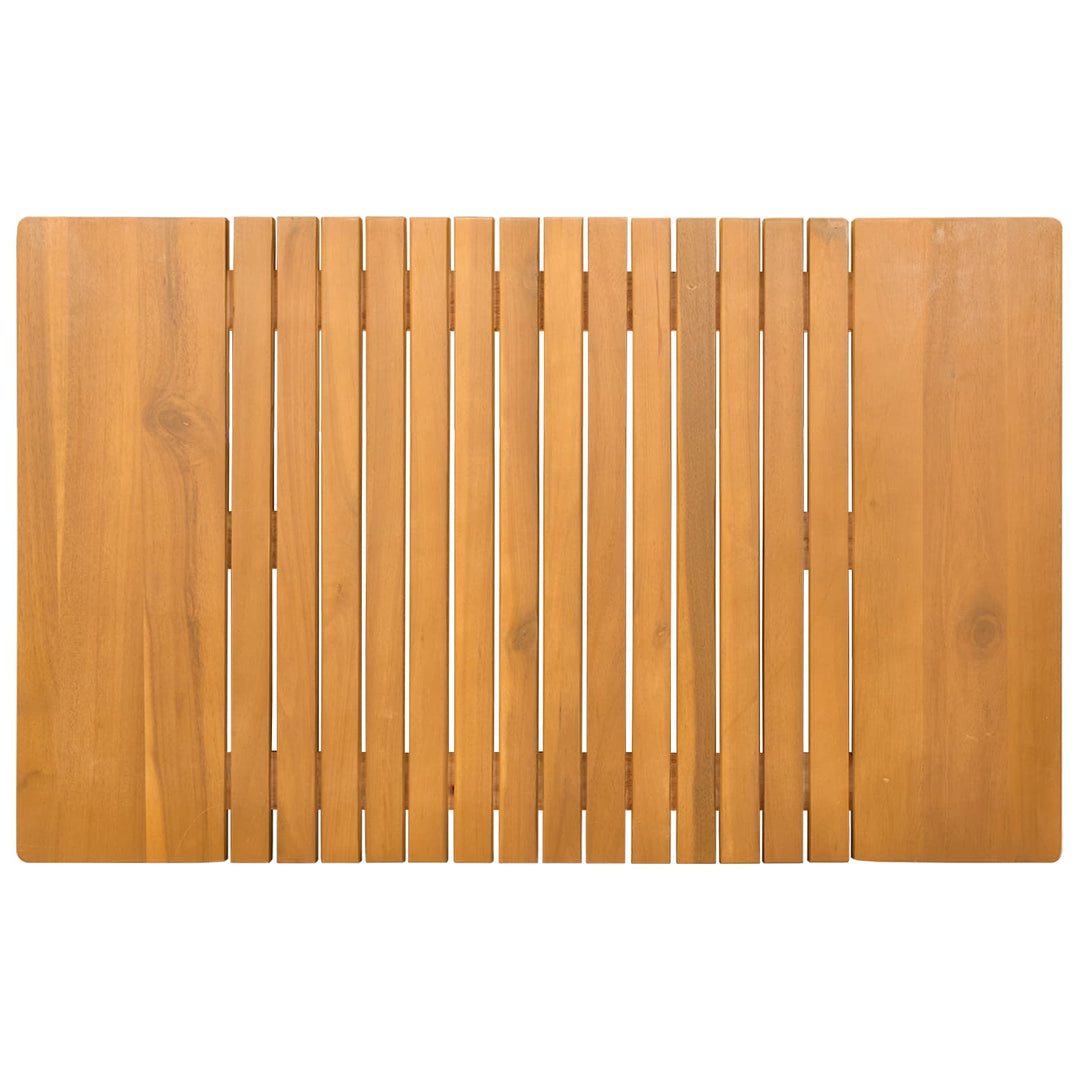 Bademåtte Ensfarvet Brun 81 x 50 cm Massivt Akacietræ