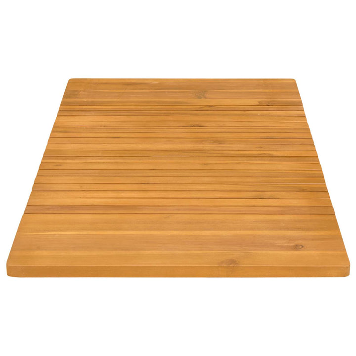 Bademåtte Ensfarvet Brun 100 x 55 cm Massivt Akacietræ