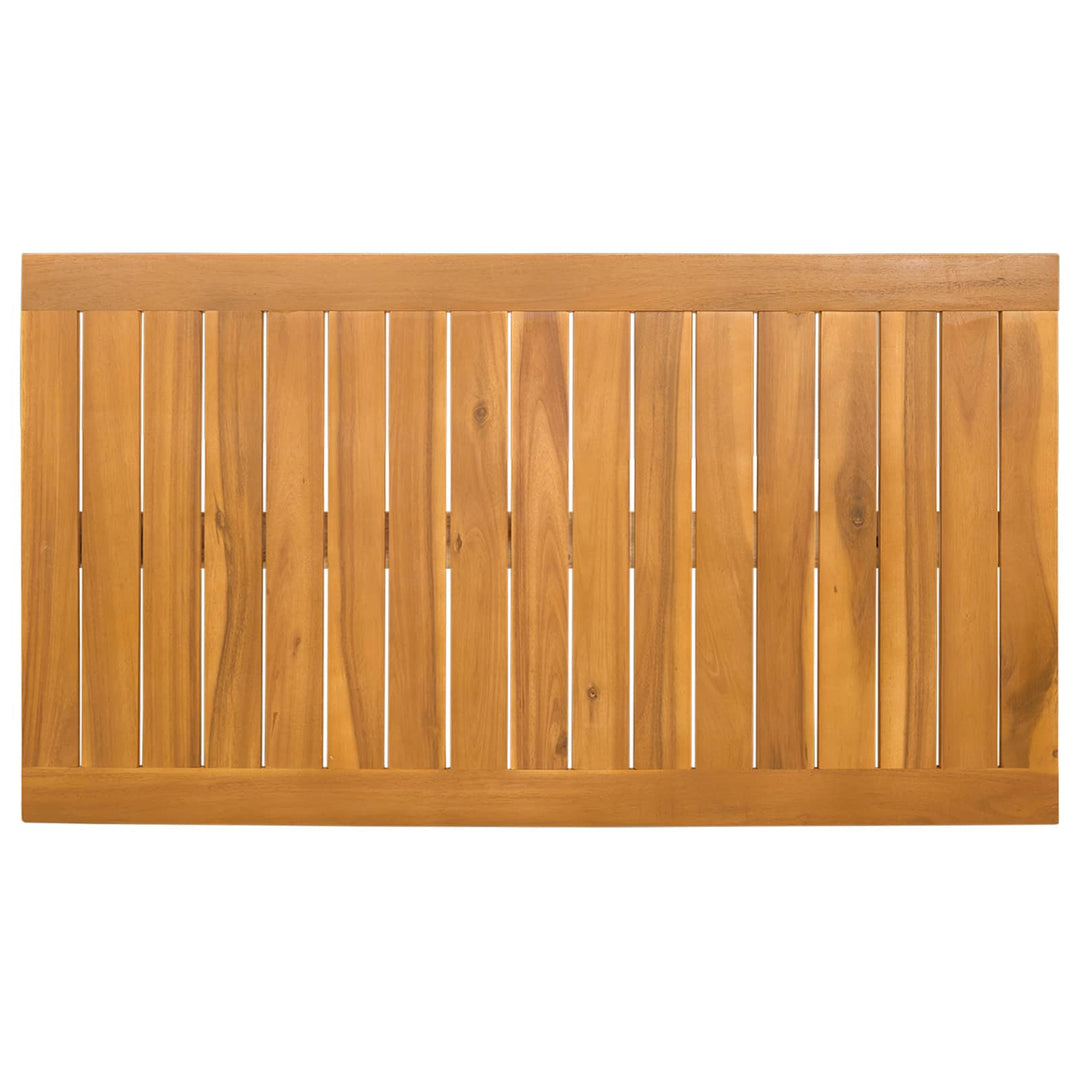 Bademåtte Ensfarvet Brun 100 x 55 cm Massivt Akacietræ