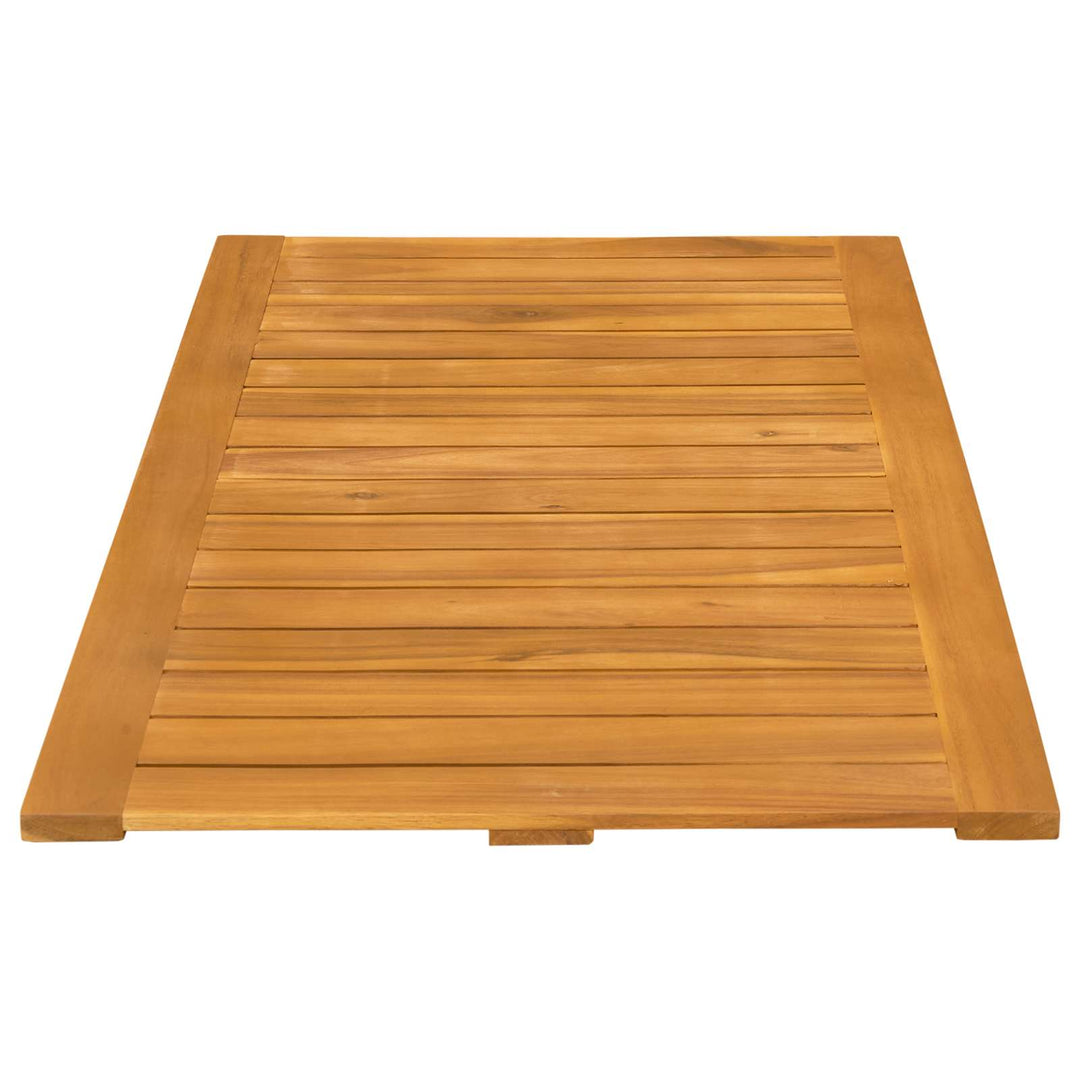 Bademåtte Ensfarvet Brun 100 x 55 cm Massivt Akacietræ