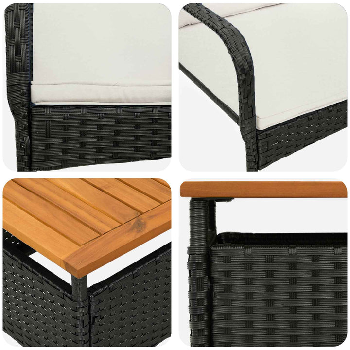 Have sæt Sort polyrattan