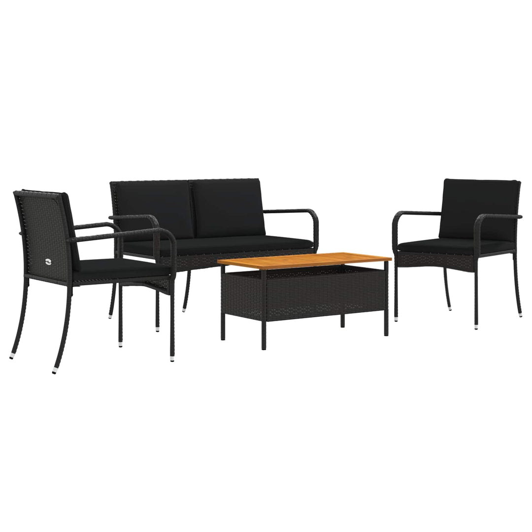 Have sæt Sort polyrattan