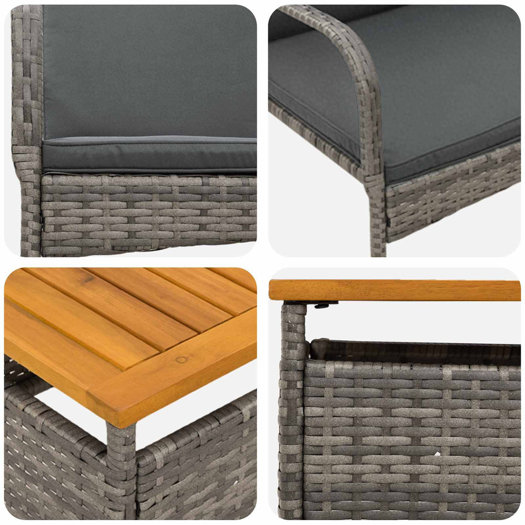 Have sæt Grå polyrattan