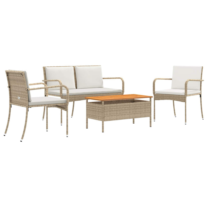 Have sæt Beige polyrattan