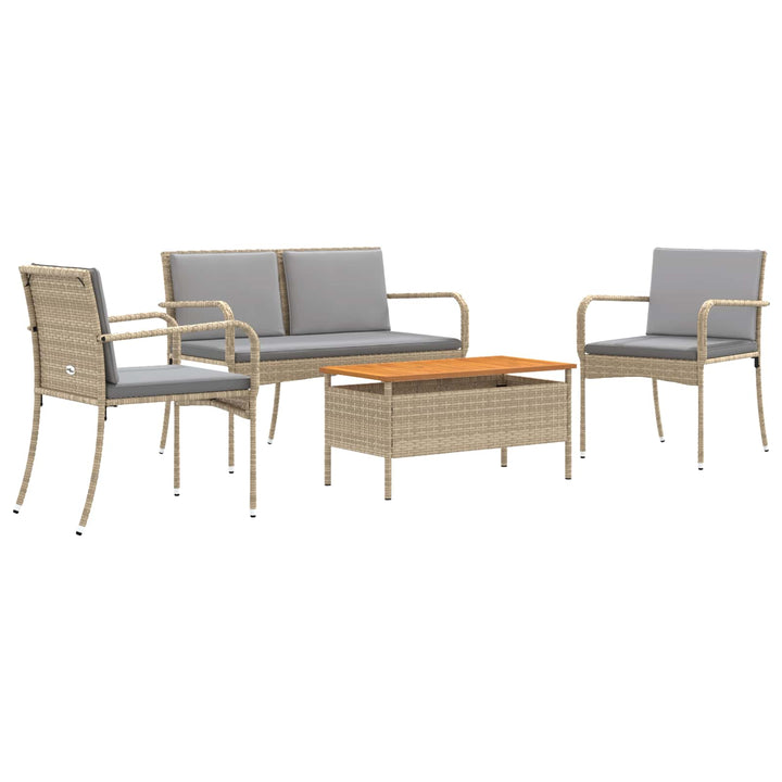 Have sæt Beige polyrattan