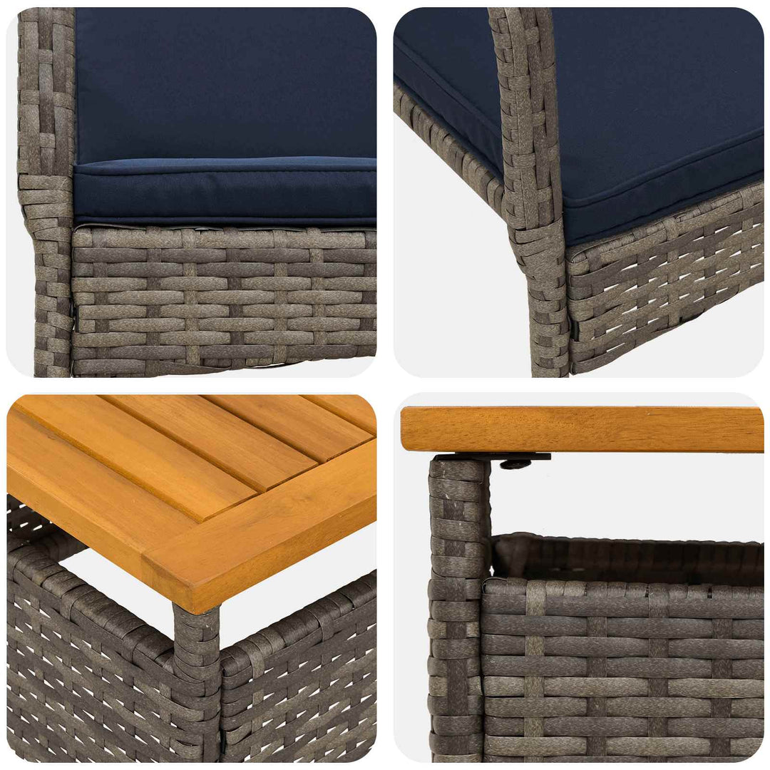 Have sæt Grå polyrattan