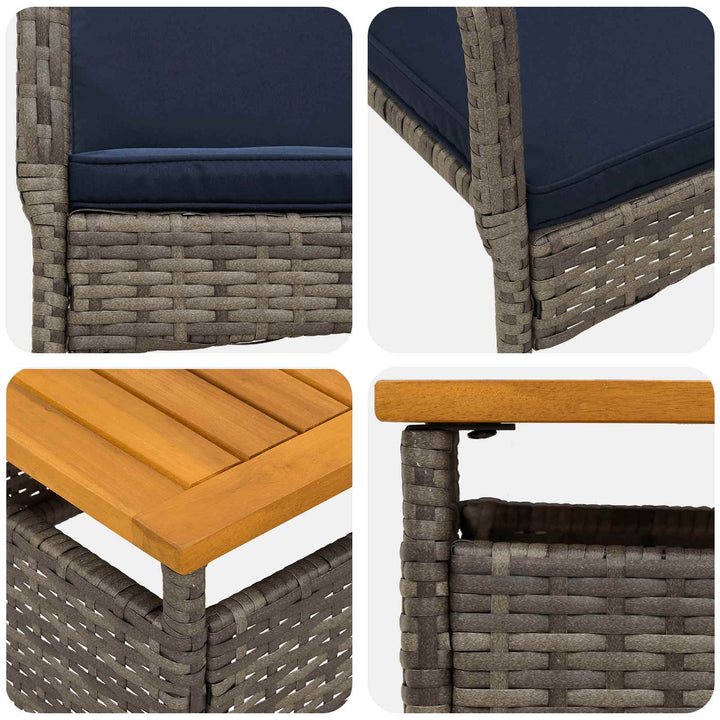 Have sæt Grå polyrattan