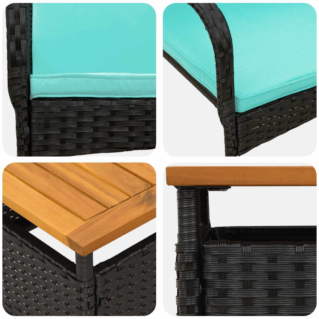 Have sæt Sort polyrattan