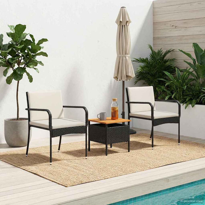 Have sæt Sort polyrattan