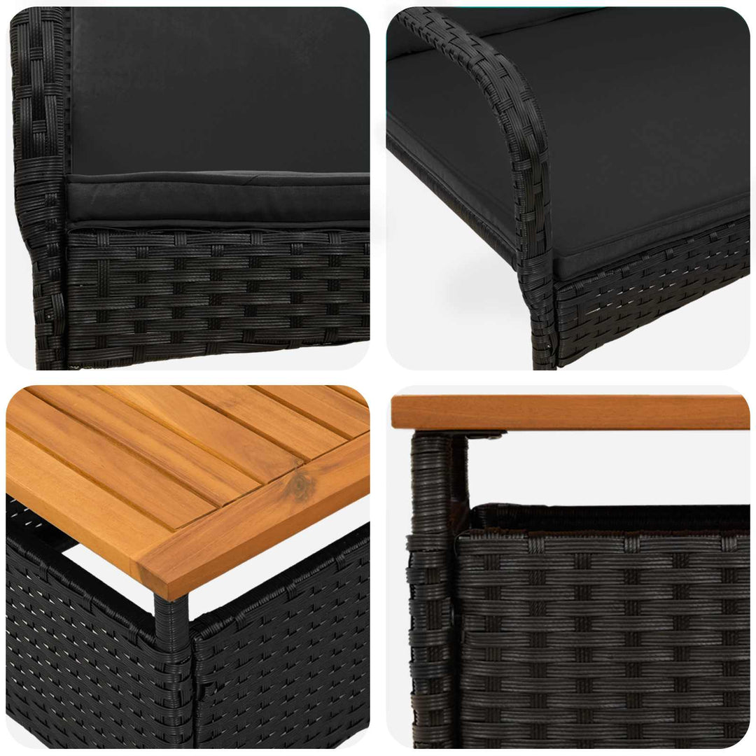 Have sæt Sort polyrattan