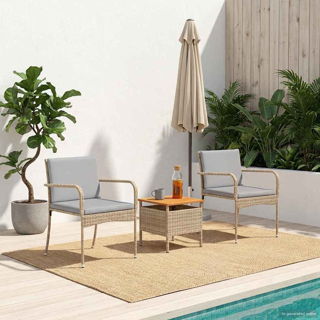 Have sæt Beige polyrattan