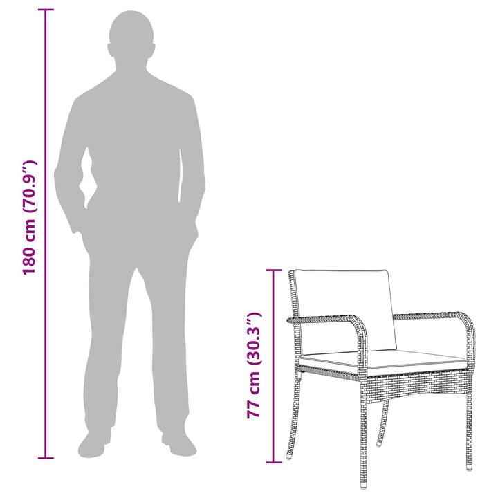 Have sæt Grå polyrattan