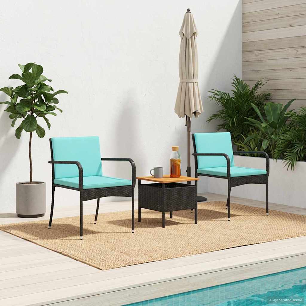 Have sæt Sort polyrattan