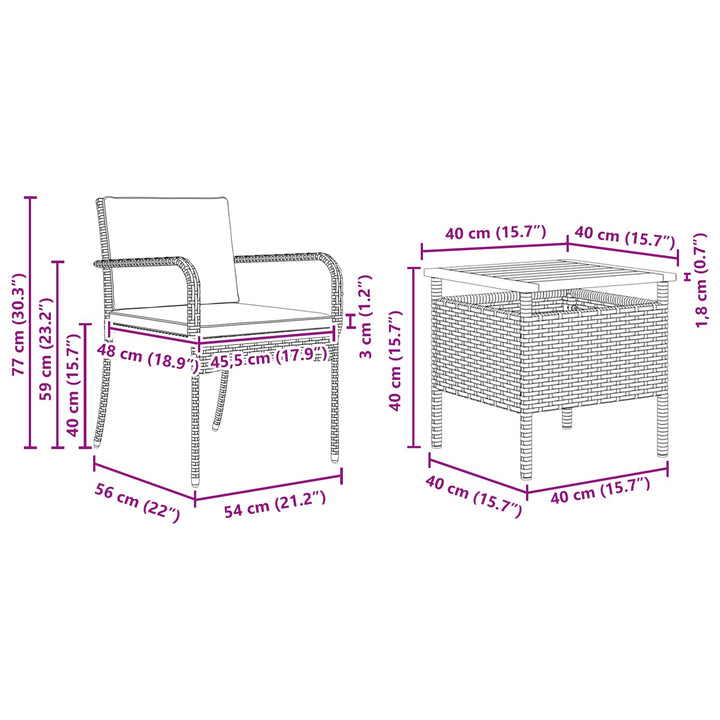 Have sæt Sort polyrattan
