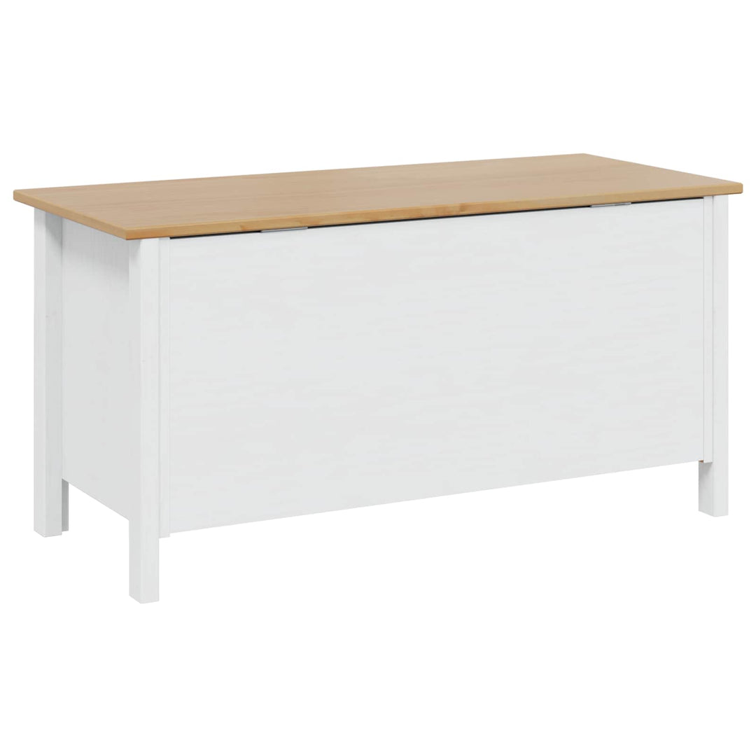 Opbevaringskasse HILL Hvid og honningbrun 90 x 40 x 45 cm