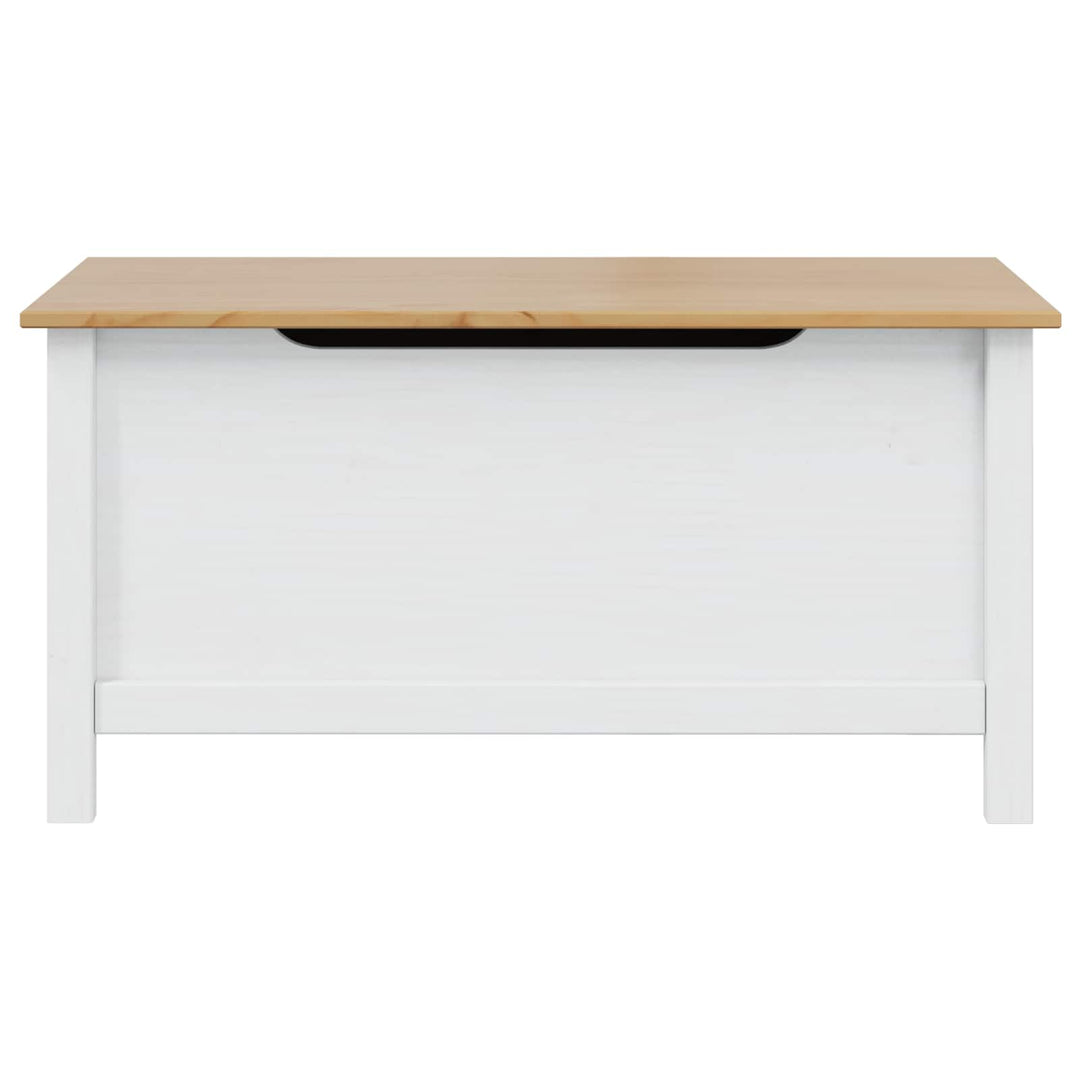 Opbevaringskasse HILL Hvid og honningbrun 90 x 40 x 45 cm