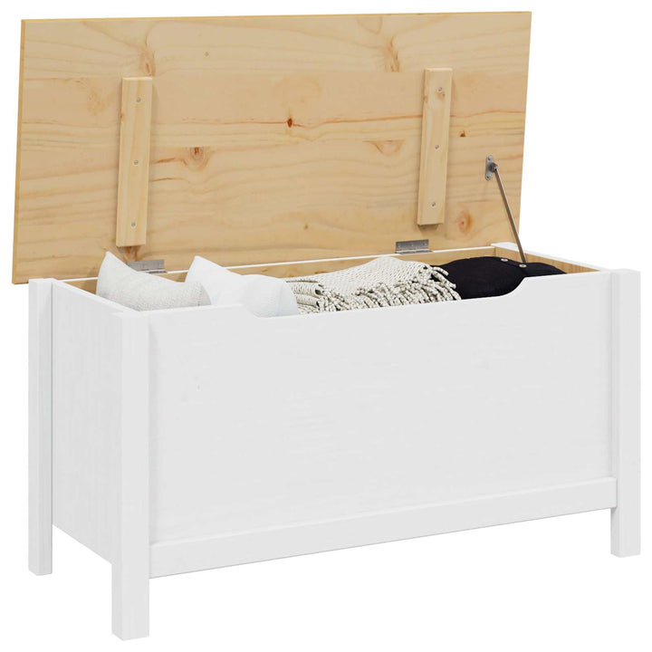 Opbevaringskasse HILL Hvid og honningbrun 90 x 40 x 45 cm