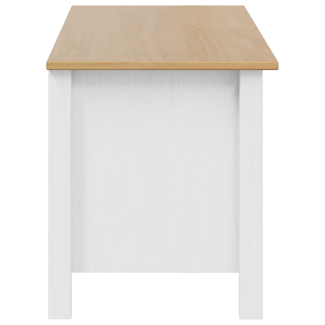 Opbevaringskasse HILL Hvid og honningbrun 90 x 40 x 45 cm