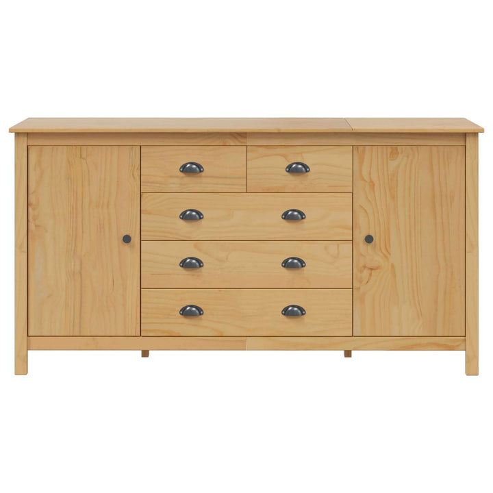 Sideboard HILL Honningbrun 154 x 40 x 80 cm Massivt fyrretræ
