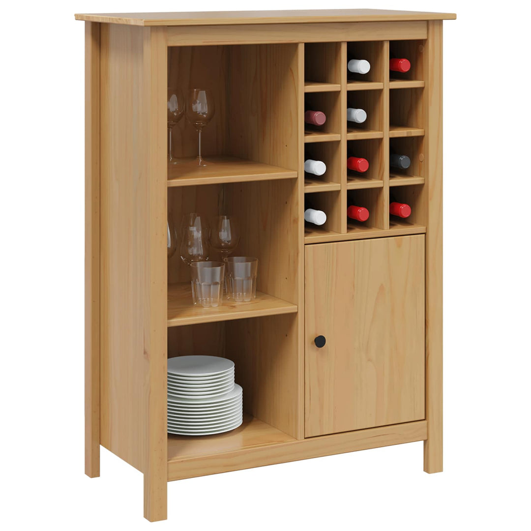 Vinskab HILL Honningbrun 79,5 x 40 x 107,5 cm Massivt fyrretræ