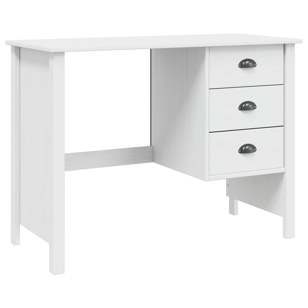 Skrivebord med Skuffer med skuffe HILL Hvid 100 x 45 x 74 cm