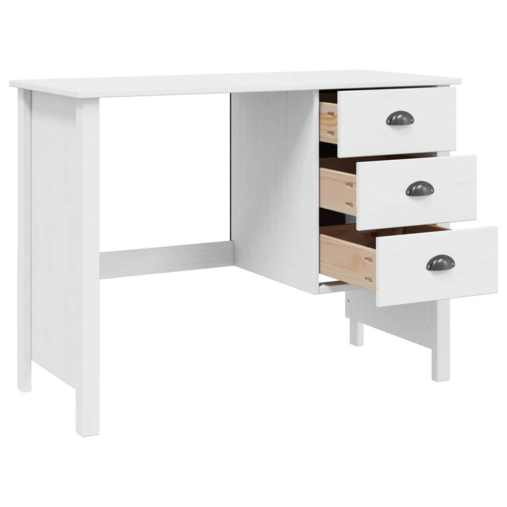 Skrivebord med Skuffer med skuffe HILL Hvid 100 x 45 x 74 cm