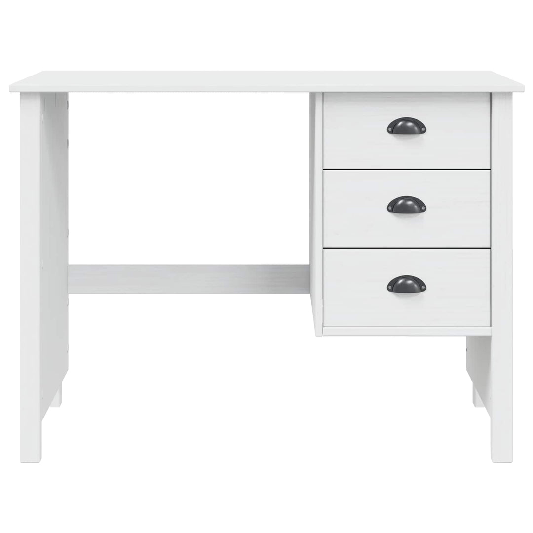 Skrivebord med Skuffer med skuffe HILL Hvid 100 x 45 x 74 cm